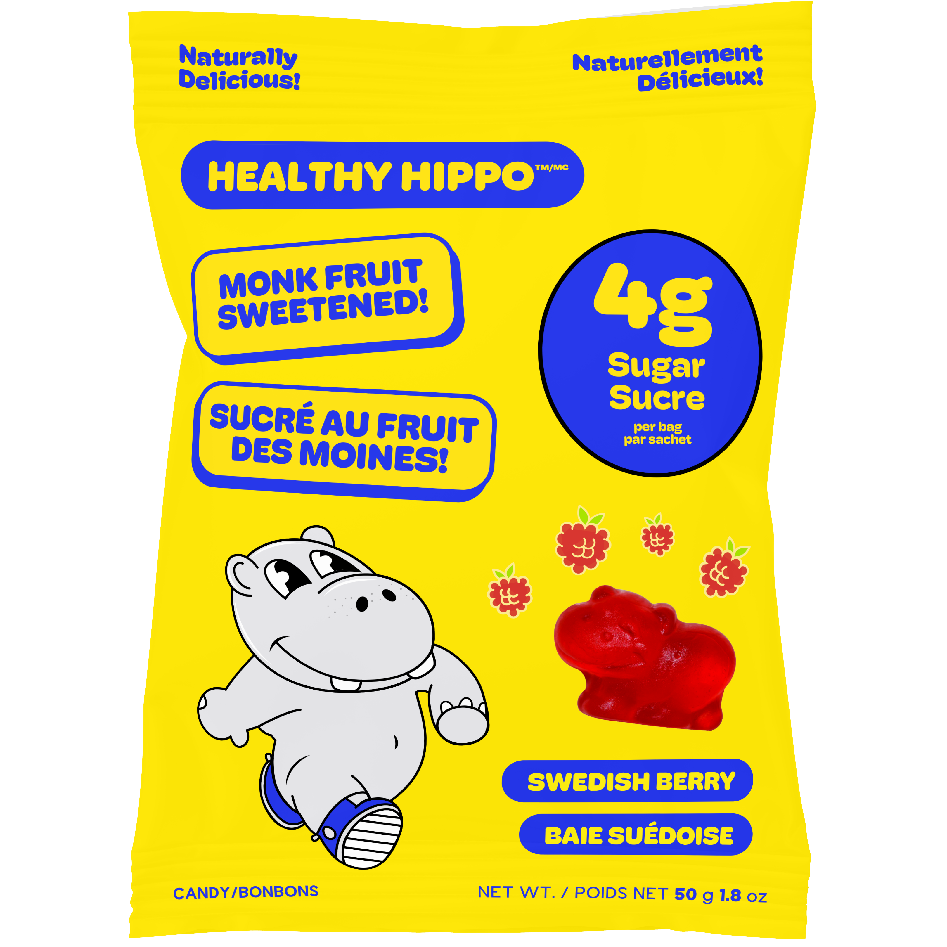hippo商品 Healthy Hippo Low Sugar Swedish Hippos | 12 Pack | Plant Based Candy