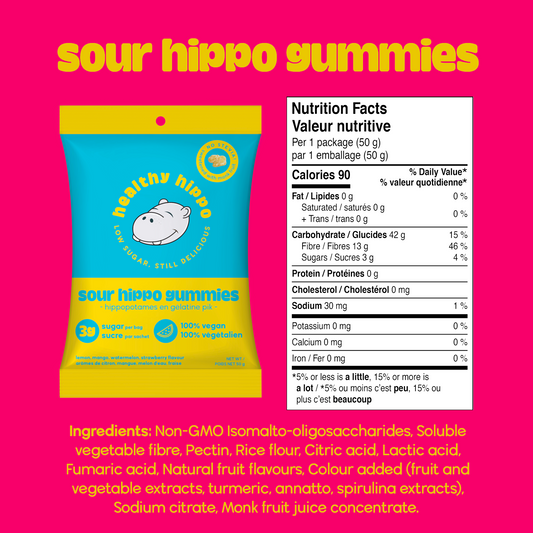Healthy Hippo Candy Sour Hippo Gummies 